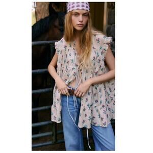 Free People Sundown Print Tunic Dress Size XS